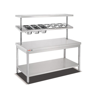 <span class=keywords><strong>Table</strong></span> de travail de restaurant <span class=keywords><strong>Table</strong></span> de travail de <span class=keywords><strong>chef</strong></span> plat commercial en acier inoxydable <span class=keywords><strong>Table</strong></span> de travail d'hôtel de cuisine avec équipement de restauration sous étagère - Product Image 6