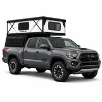 Hiperlion GMC Sierra 1500 6.6ft Pop Truck Camper, panneau sandwich en fibre de verre isolé, coque rigide, quatre saisons, léger