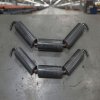 Galet de convoyeur industriel en acier personnalisé pour système de transport de charbon, pièce d'équipement de manutention, fabriqué en Chine