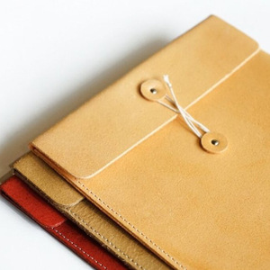 Bolsas de cuero personalizadas para documentos, tamaño A4/A5, carpetas de archivo estilo ejecutivo, organizadores de documentos con cordón. - Product Image 4