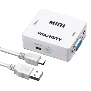 Черный 1080P <span class=keywords><strong>Mini</strong></span> <span class=keywords><strong>VGA2HDMI</strong></span> VGA к HDTV конвертер адаптер - Product Image 3