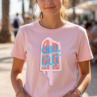 Patch brodé à paillettes « Chill Out Ice Cream », thermocollant pour veste, chapeau, sac à dos, patch logo personnalisé