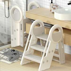 Mise à niveau OEM Mini pliable Escalier de lavage pour bébé Repose-pieds Table de lavage pour bébé Marchepied rehaussant tabouret en plastique pour tout-petits - Product Image 1
