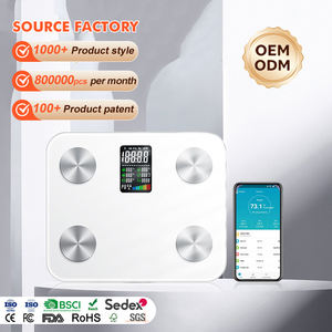 Yüksek kaliteli kapalı ev akıllı cam üst VA ekran renkli ekran elektronik dijital vücut tartı mavi diş fonksiyonu ile - Product Image 2