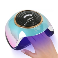 Lampu Pengering Kutek Gel UV LED Daya Tinggi 6W C2 Gradasi Warna-warni dengan Colokan US, Timer Pengeringan Cepat 60 Detik, Fungsi Otomatis