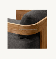 Chaise longue moderne en teck Sedona, imperméable, pour patio, jardin, plage et piscine