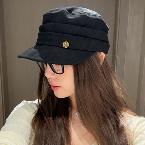 Chapeaux de béret de gavroche pour femmes <span class=keywords><strong>Casquette</strong></span> de gavroche en cuir suédé PU avec bord brodé Chaud Automne <span class=keywords><strong>Hiver</strong></span> Cabbie <span class=keywords><strong>Casquette</strong></span> de <span class=keywords><strong>chimio</strong></span> pour les fêtes - Product Image 3