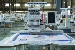Jinyu 500*800mm đầu duy nhất Máy Thêu 12 15 đa kim Mũ Logo t Áo sơ mi máy vi tính để bán - Product Image 3