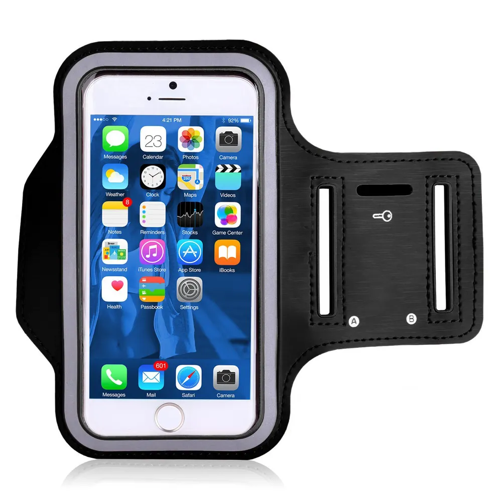 Großhandel Cellular Zubehör Ultra-dünne Sport Tasche Mobile Handy Arm Band mit Schlüssel Halter