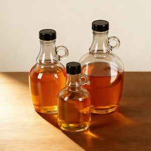 Bouteilles en verre de grande taille de gros, 250 ml, 350 ml, 1000 ml, whisky, <span class=keywords><strong>cidre</strong></span>, vin, bouteille à poignée, fabrication artisanale en Californie - Product Image 5