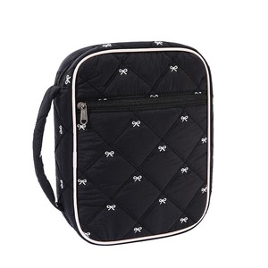 Multi Color Quilted Bow <b>Book</b> Sleeve Bag Portable Waterproof <b>Book</b> Cover <b>Pouch</b> Student Textbook Reading Storage Bag - Product Image 1