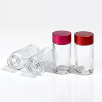 Pot en verre CR transparent avec couvercle en aluminium à sécurité enfant, pot en verre résistant aux enfants pour l'emballage de produits
