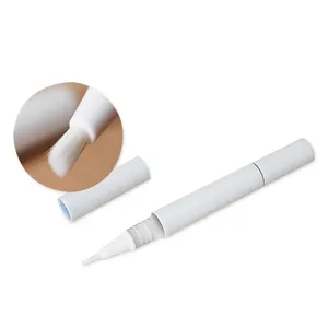 Dazzling Bright Dental Bleaching Gel Pen With Soft Brush Fashionable Gold Silver