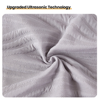 Drap-housse matelassé en polyester avec membrane TPU imperméable, garnissage en fibres de soja, antibactérien