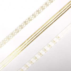 Wholesale Custom Logo Printed Nylon Spandex <b>Elastic</b> Band Fashion Gilding Garment <b>Elastic</b> Strap - Product Image 1