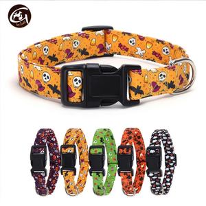 Accessoire de laisse pour animaux de compagnie Halloween Festive Festival pour chiens imprimé citrouille fantôme chauve-souris motif sur ruban de polyester accessoire de collier - Product Image 2