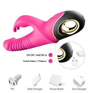 Gland Spinning réaliste gode vibrateur sans fil 9 modèles poussée gode 9 Vibrations lapin vibrateur Silicone jouets sexuels pour adultes - Product Image 6
