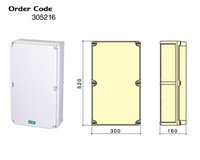 Boîtier de jonction électrique étanche Kangge IP65 ABS/PC, panneau de commande certifié IEC60529 EN60309, blanc, 220x150x340mm