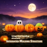 Nouveau porte-clés citrouille fantôme lumineux d'Halloween, imprimé en 3D en PLA, fonction lumineuse à activation par pression, idéal pour soulager le stress, cadeau d'Halloween