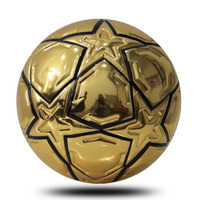 Ballon de football doré métallisé de marque, personnalisé, gonflé, cadeau, OEM, vente en gros, haute qualité, fournisseur fabricant, durable, promotionnel, en vrac