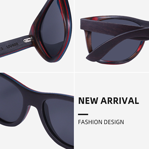 Gafas de Sol Unisex de Madera con Diseño de Tabla de Skateboard de Arce Negro, Polarizadas para Adultos - Product Image 4