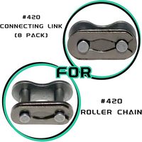 # Maillons de chaîne 420 en acier allié haute résistance pour moto tout-terrain 50cc-125cc, quad, buggy, mini-moto, pit bike, VTT, scooter, 8 pièces CQSPMOTO