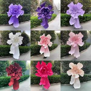 Grands fleurs en papier géantes faites à la main pour projets artistiques, décoration de scène de mariage, fleurs artificielles en papier - Product Image 4