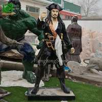Statues de pirates personnalisées en fibre de verre et résine, statues de figures humaines grandeur nature, statue de pirate en résine