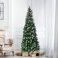 Luxuriöser Großer Künstlicher Schlanker Schnee-Weihnachtsbaum Umweltfreundlich Wetterbeständig Festliche Außendekoration
