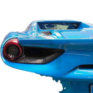 Cubierta de luces traseras de fibra de carbono 2024 <span class=keywords><strong>FF</strong></span>, pantalla trasera de nueva condición para <span class=keywords><strong>Ferrari</strong></span> 488 GTB Spyder, incluye Clips de parachoques - Product Image 1