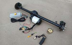 PMSM BLDC PSMS <span class=keywords><strong>2</strong></span> Ton 36V triciclo <span class=keywords><strong>diferencial</strong></span> trasero eléctrico juego completo kit <span class=keywords><strong>de</strong></span> eje con motor - Product Image 3