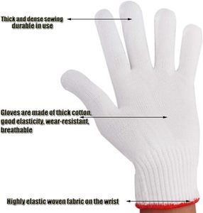 Best Quality 10 Gauge Bleached White Cotton <b>Gloves</b> Hard-Wearing Anti-Slip and Breathable Safety String <b>Knitted</b> <b>Gloves</b> - Product Image 2