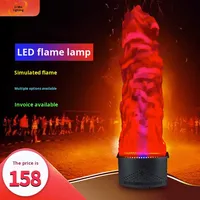 Colonne de Flamme LED Carrée Commerciale Grande Taille pour Soirées, KTV, Restaurants – Décoration Intérieure/Extérieure Effet Feu de Camp
