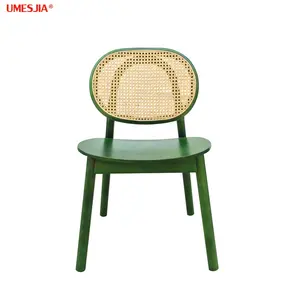 Современная мебель для дома и ресторана, обеденный стул из массива ясеня, кофейный стул, круглый стул из ротанга