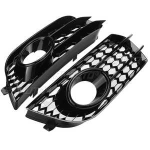 2x Grille de phare antibrouillard en nid d'abeille pour AUDI A1 8X 2010-2014, cache de phare antibrouillard pour pare-chocs inférieur X0807681A 8X0807682A - Product Image 4