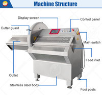 Machine à trancher automatique pour viande fraîche, épaisseurs 5mm, 6mm, 8mm, 10mm, pour poitrine de poulet séchée et viande congelée
