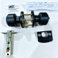 Serrure de porte intérieure de salle de bain en acier inoxydable SS304 de qualité supérieure, bouton rond durable, serrure à bille