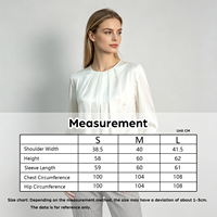 Chemise élégante pour femme 100% soie de mûrier, col plissé, haut chic et tendance, vente en gros, fournisseur en gros