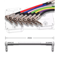 Factory Price 20CM Audio Mono Pedalboard Cord Instrument Cables Colored Effect Pedal Guitar Patch Cable
