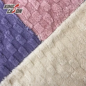 Kingcason 100% polyester confortable super doux anti-rides absorption d'eau couleur personnalisée tissu polaire Sherpa uni pour chaussettes