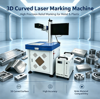 Nouvelle machine de marquage laser haute précision à surface incurvée 3D refroidie par air, tête de numérisation 3D Felltek, portique CNC, laser à fibre DXF/AI