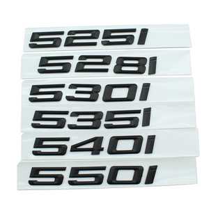Nuevo Adhesivo Decorativo para Auto en Negro Cromo 3D ABS Personalizado, Superventas, para <span class=keywords><strong>BMW</strong></span> 520i 525i 528i 530i 535i 540i 550i - Product Image 1