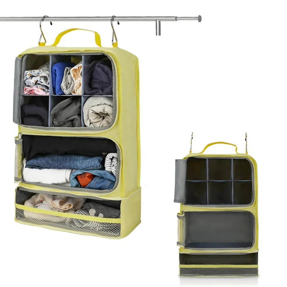 Organizador de viaje para ahorro de espacio, bolsa de almacenamiento colgante portátil para armario, Maleta, Organizador