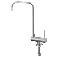 Robinet de cuisine domestique rotatif et pliable à ouverture intérieure, avec purificateur d'eau intégré, valve en céramique, eau froide uniquement, poignée unique