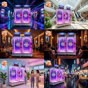 Distributeur automatique de cadeaux à ciseaux <span class=keywords><strong>LUCKY7</strong></span> à monnayeur, avec vitrine en verre trempé, équipement de jeu de découpe de cadeaux - Product Image 5