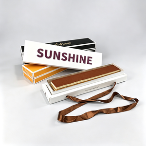 Sunshine White Custom Drawer Ivory Board Paper Boite Tiramisu Container Chocolate Cake Takeaway Food Packaging - Product Image 2