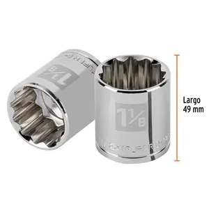 บ็อกซ์ 6 ชิ้น ประแจบล็อก 12 จุด ขนาด 1-1/8 นิ้ว หัวขับ 1/2 นิ้ว ยี่ห้อ TRUPER - Product Image 1