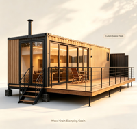 Maison modulaire préfabriquée respirante de 20 pieds à installation rapide pour le glamping