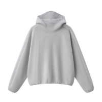 Hoodie surdimensionné en coton éponge 100% 400 g/m² avec imprimé à carreaux pour hommes, vente en gros directe d'usine