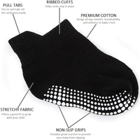 JR-058 Top Quality Cotton Non-slip Grip Sock Breathable Solid Color Toddler Ankle Baby Socks Unisex